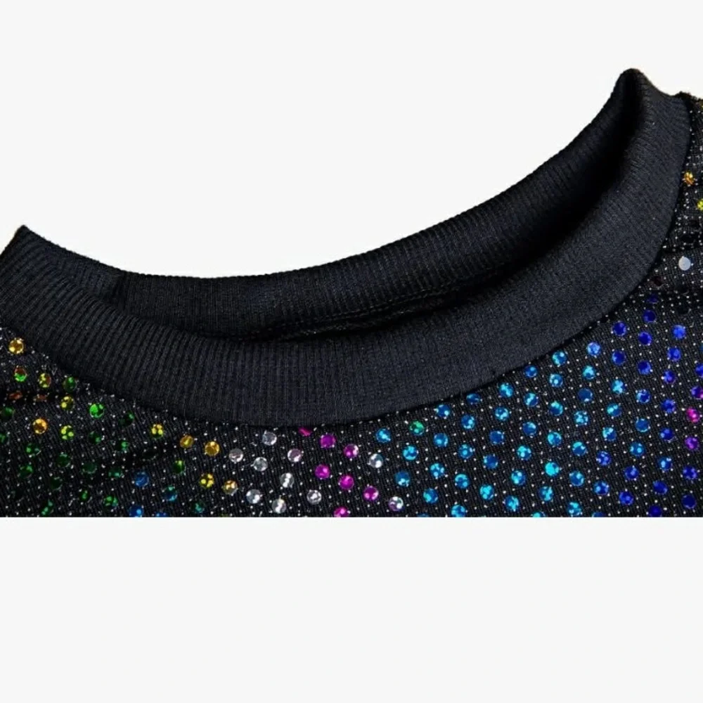 Multicolor Sequin-Effect Jogger Set - Women